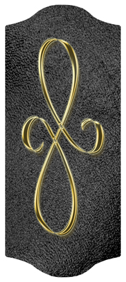 DARAY-C-601-GD-SH-BK Gold Scroll Shimmer Black